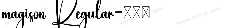 magison Regular字体转换